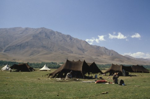 TURKEY, East, Kurdish nomad encampment in mountainous landscape.
