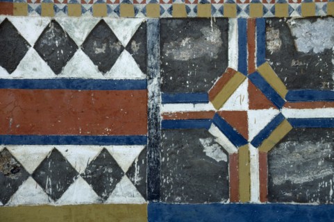 MADAGASCAR, Art, Detail of Mahafaly tomb decoration.