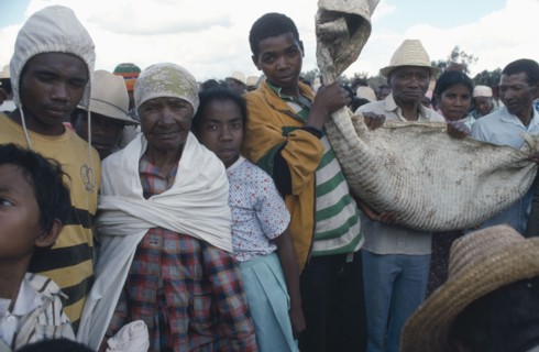 MADAGASCAR, Central, People, "Merina bone turning ceremony or famadihana in which the remains of a