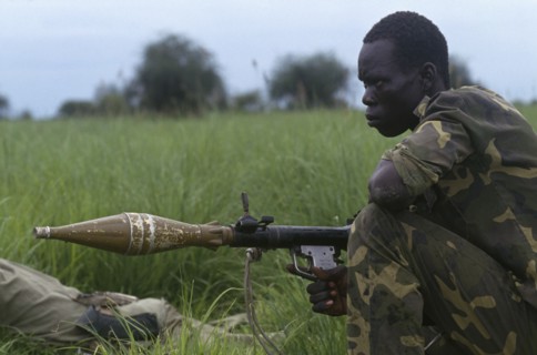 SUDAN, Kongor, SPLA Garang faction rebel soldier.