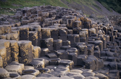 NORTHERN IRELAND, County Antrim, Giant’s Causeway, Rocky promontory of North West Moyle coast