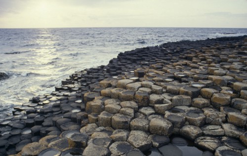 NORTHERN IRELAND, County Antrim, Giant’s Causeway, Rocky promontory of North West Moyle coast