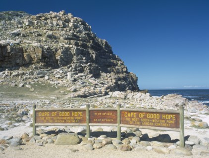 SOUTH AFRICA, Western Cape, Cape Penninsula, Cape of Good Hope Nature Reserve. Sign indicating the