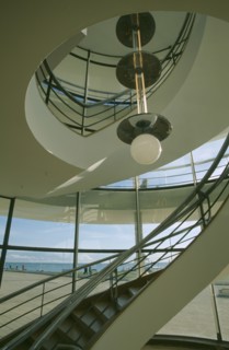 ENGLAND, East Sussex, Bexhill on Sea, De La Warr Pavilion. Interior of the helix like spiral
