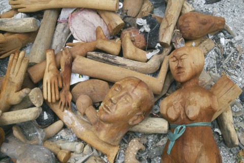 BRAZIL, Voodoo, Voodoo effigies of body parts for use in spells.