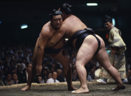 JAPAN, Honshu, Tokyo, Sumo wrestling.