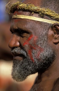 PACIFIC ISLANDS, Melanesia, Vanuatu, "Port Vila, Efate Island. Man from the island of Erromango at