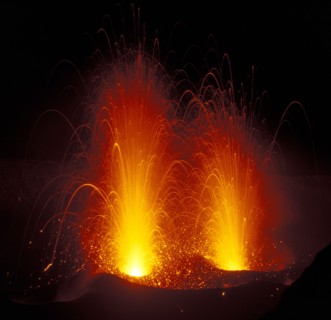 PACIFIC ISLANDS, Melanesia, Vanuatu, "Tanna Island. Yasur Volcano, Eruptions from vents in the