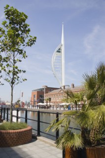 ENGLAND, Hampshire, Portsmouth, The Spinnaker Tower the tallest public viewing platforn in the UK