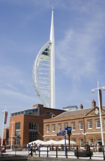 ENGLAND, Hampshire, Portsmouth, The Spinnaker Tower the tallest public viewing platforn in the UK