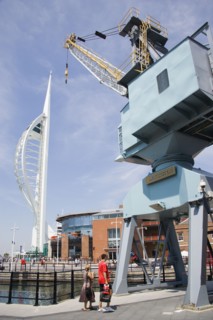 ENGLAND, Hampshire, Portsmouth, The Spinnaker Tower the tallest public viewing platforn in the UK