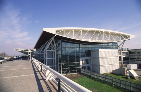 CHILE, Santiago , The exterior of the International Airport.