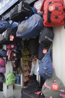 ENGLAND, East Sussex, Brighton, High street luggage shop