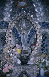 UNITED KINGDOM, Channel Islands, Guernsey, Les Vauxbelets. The Little Chapel. Interior with detail