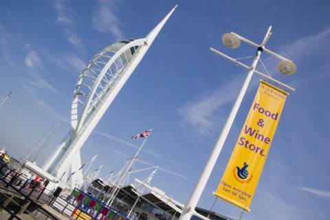ENGLAND, Hampshire, Portsmouth, The Spinnaker Tower the tallest public viewing platforn in the UK