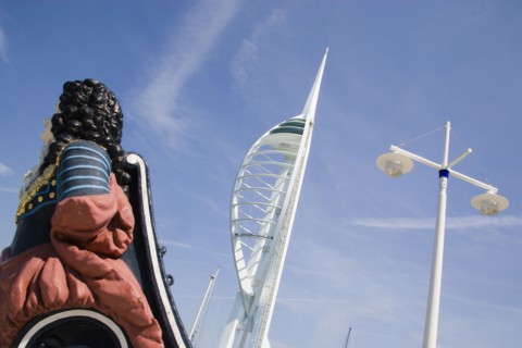 ENGLAND, Hampshire, Portsmouth, The Spinnaker Tower the tallest public viewing platforn in the UK