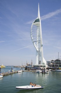 ENGLAND, Hampshire, Portsmouth, The Spinnaker Tower the tallest public viewing platforn in the UK