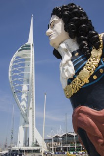 ENGLAND, Hampshire, Portsmouth, The Spinnaker Tower the tallest public viewing platforn in the UK