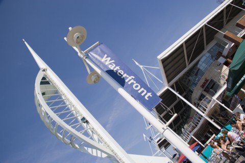 ENGLAND, Hampshire, Portsmouth, The Spinnaker Tower the tallest public viewing platforn in the UK