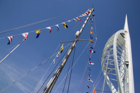 ENGLAND, Hampshire, Portsmouth, The Spinnaker Tower the tallest public viewing platforn in the UK