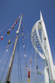ENGLAND, Hampshire, Portsmouth, The Spinnaker Tower the tallest public viewing platforn in the UK
