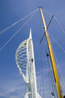 ENGLAND, Hampshire, Portsmouth, The Spinnaker Tower the tallest public viewing platforn in the UK