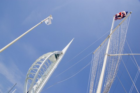 ENGLAND, Hampshire, Portsmouth, The Spinnaker Tower the tallest public viewing platforn in the UK
