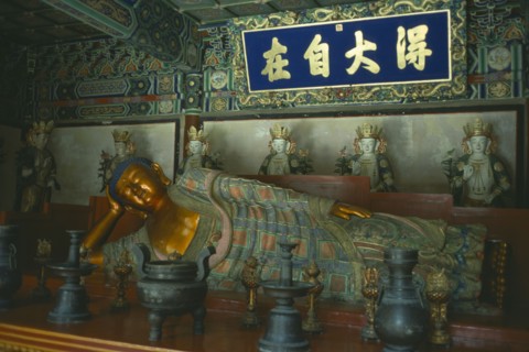 CHINA, Hebei, Beijing, Sleeping Buddha of Western Hills.