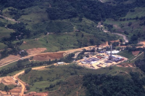 COLOMBIA, Casanare, BP exploration well site.