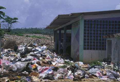 COLOMBIA, San Andres, Waste collection site.