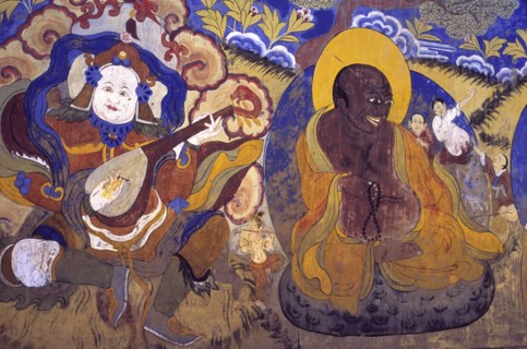 INDIA, Ladakh, Thikse Gompa, "Buddhist art, 16th century monastery of Thikse is home to the Gelukpa