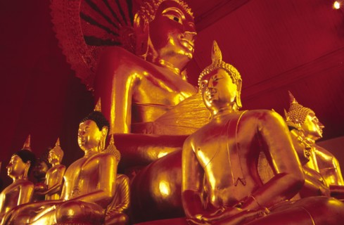 THAILAND, North, Chang Mai, "Wat Phra Singh/bronze buddhas the main Viharn of Chang Mai's most