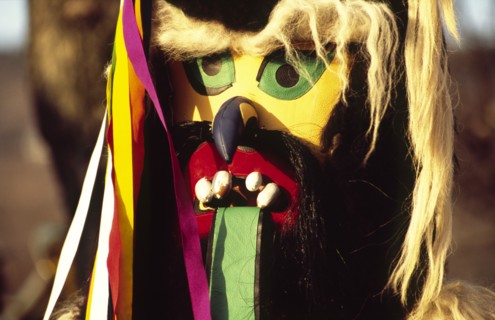 CROATIA, Kvarner, Rijeka, "Mask carnival Zvoncari. The oldest element of the carnival, the Zvoncari