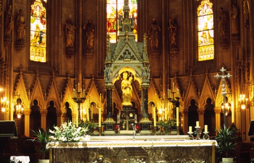 CROATIA, Zagreb, Cathedral main altar. The cathedral's altar is modelled on the country's famous