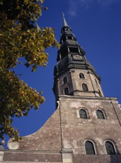 SPAIN, Castilla-La Mancha, Toledo, Part view of cathedral exterior.