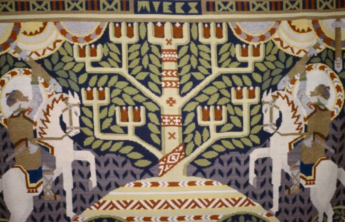 LATVIA, Riga, Detail of Knights Tapestry