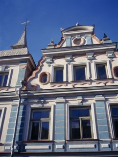 ESTONIA, Tallinn, Uus Street.  Old Town building facades.
