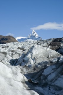 CHILE, Southern Patagonia, Glacier Chico, View of Glacier Chico with unnamed peak in background.