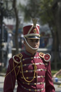 VENEZUELA, Caracas , "Ceremonial soldier in parade dress, Plaza Boliva "