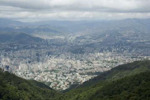 VENEZUELA, Caracas, View over city from the Avila mountain.