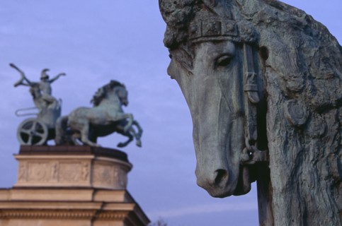 HUNGARY, Budapest, Heroes  Square erected to mark the 1000th anniversary of the Magyar conquest.
