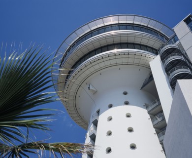 FRANCE, Languedoc Roussillon, Hérault, "Palavas Les Flots.  Le Phare de la Méditerranée. Exterior