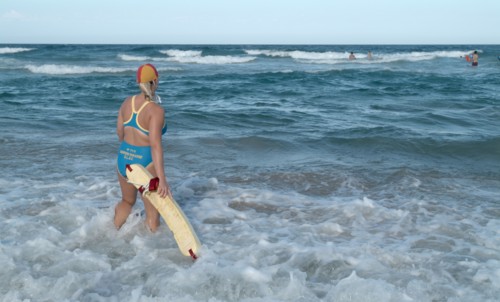 Australia, Queensland, The Gold Coast, Lifeguard Working Christmas Day - Surfers Paradise