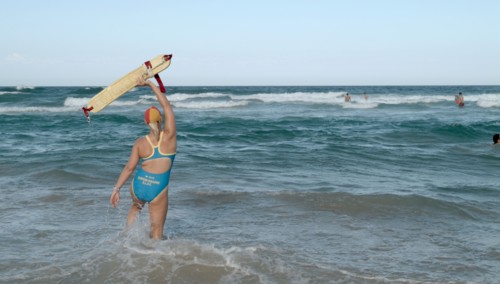 Australia, Queensland, The Gold Coast, Lifeguard Working Christmas Day - Surfers Paradise
