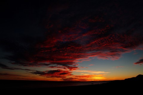 Australia, Western Australia, Nanga, Shark Bay Sunset