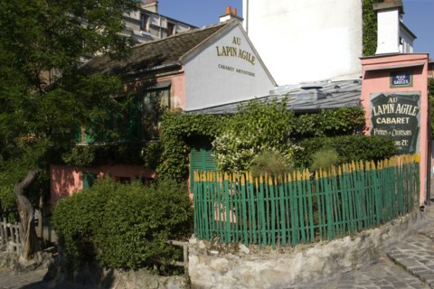 FRANCE, Ile de France, Paris, "Montmartre The rustic exterior of the nightclub Au Lapin Agile, The