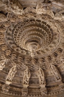 INDIA, Rajasthan, Mount Abu, Dilwara Temples. Vimal Vasahi Jain temple 1031 A.D. Detail of carved