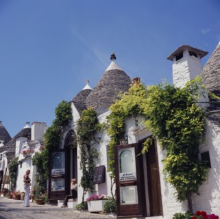 ITALY, Puglia, Alberobello, Traditional Trulli houses.