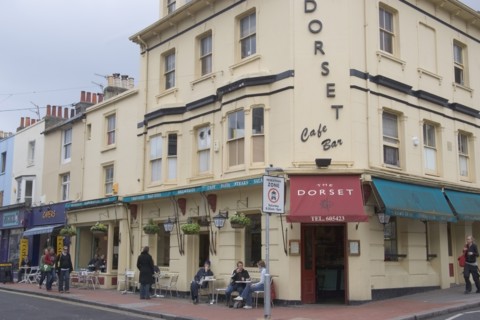 ENGLAND, East Sussex, Brighton, "Dorest Arms, cafe and bar on the corner of  North road and