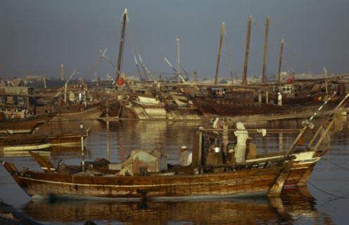 QATAR, Industry, Fishing dhow boats